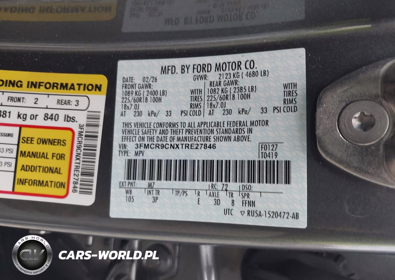 2026 Ford Bronco Sport Outer Banks VIN:3FMCR9CNXTRE27846 - 9