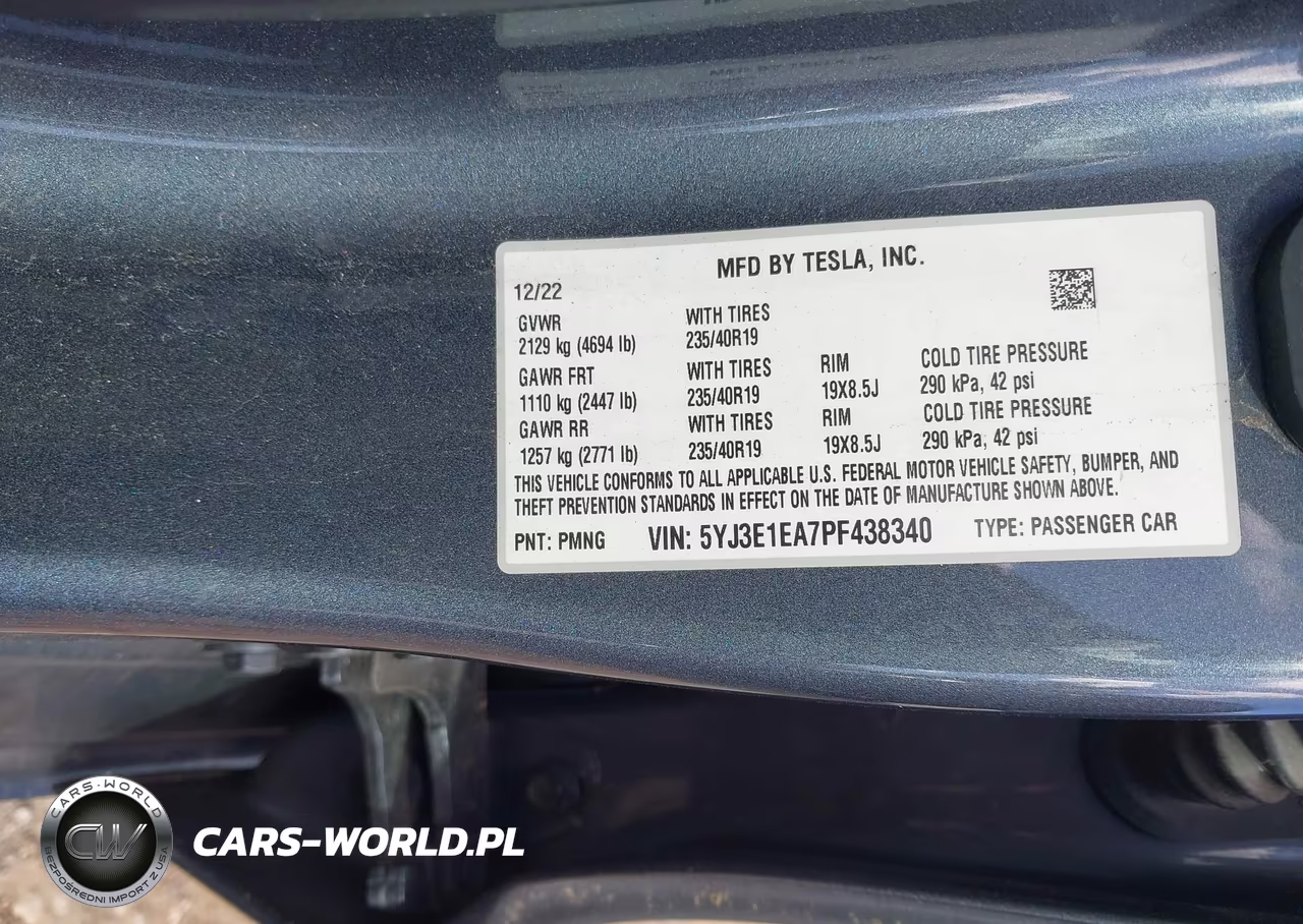 2023 Tesla Model 3 Rear-Wheel Drive VIN:5YJ3E1EA7PF438340 - 9