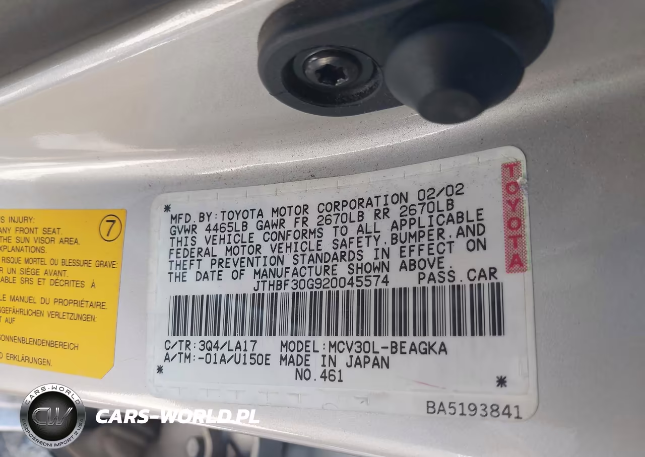 2002 Lexus Es 300 VIN:JTHBF30G920045574 - 9