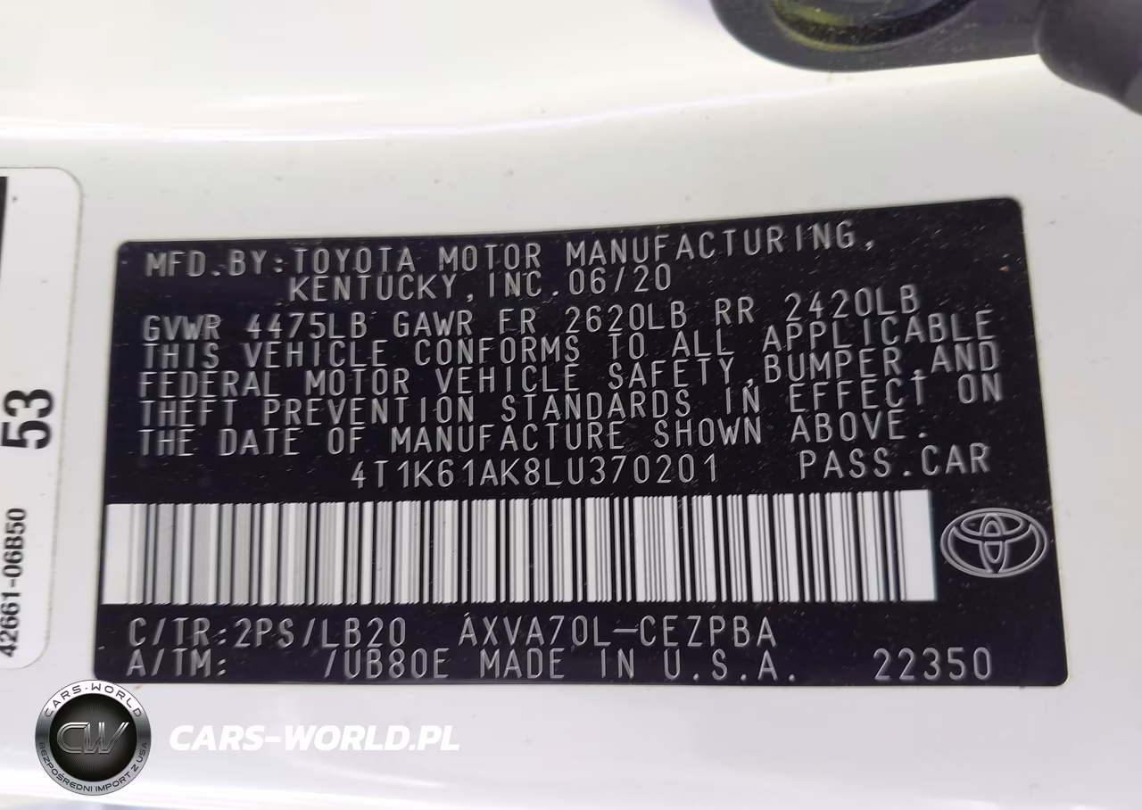 2020 Toyota Camry Xse VIN:4T1K61AK8LU370201 - 9