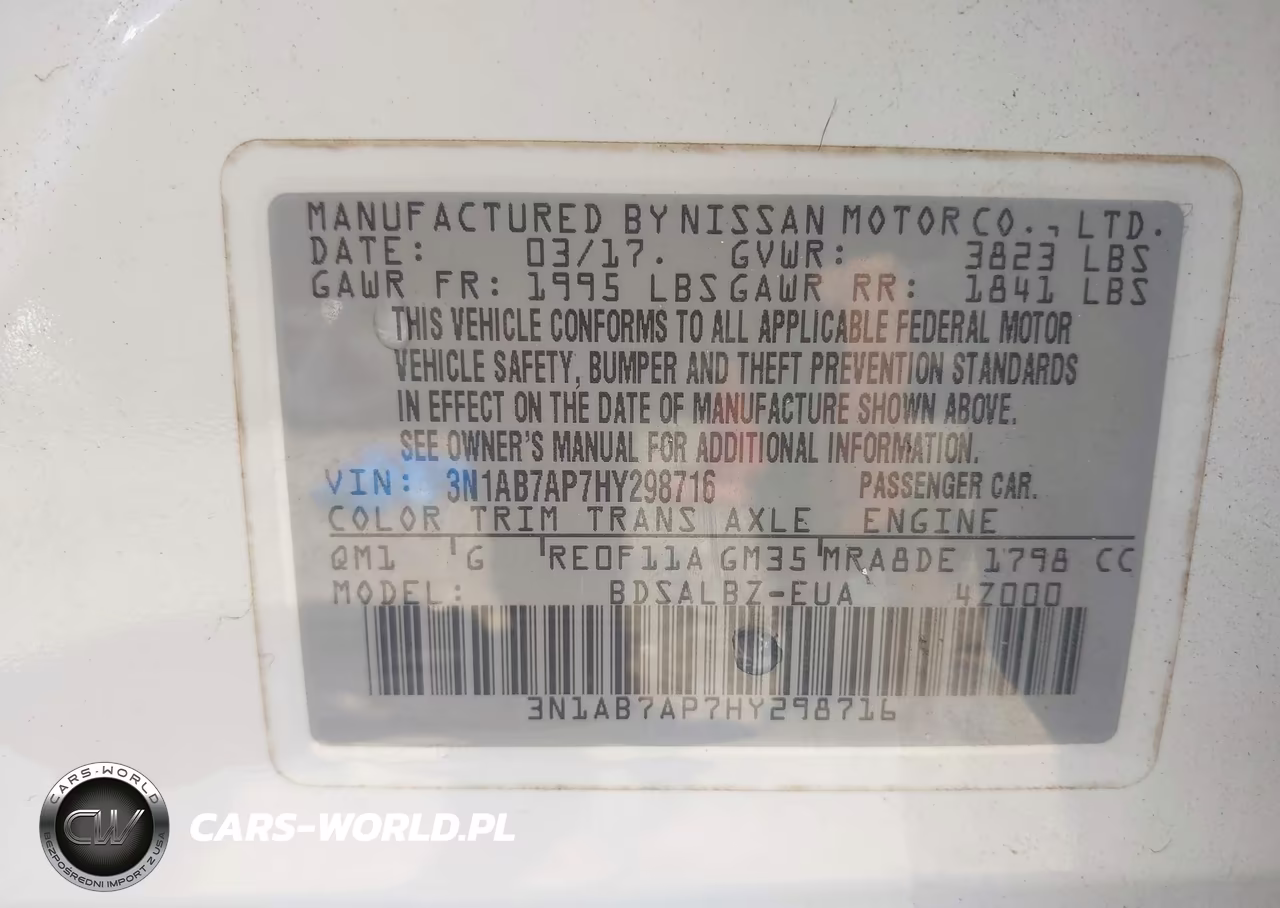 2017 Nissan Sentra S VIN:3N1AB7AP7HY298716 - 9