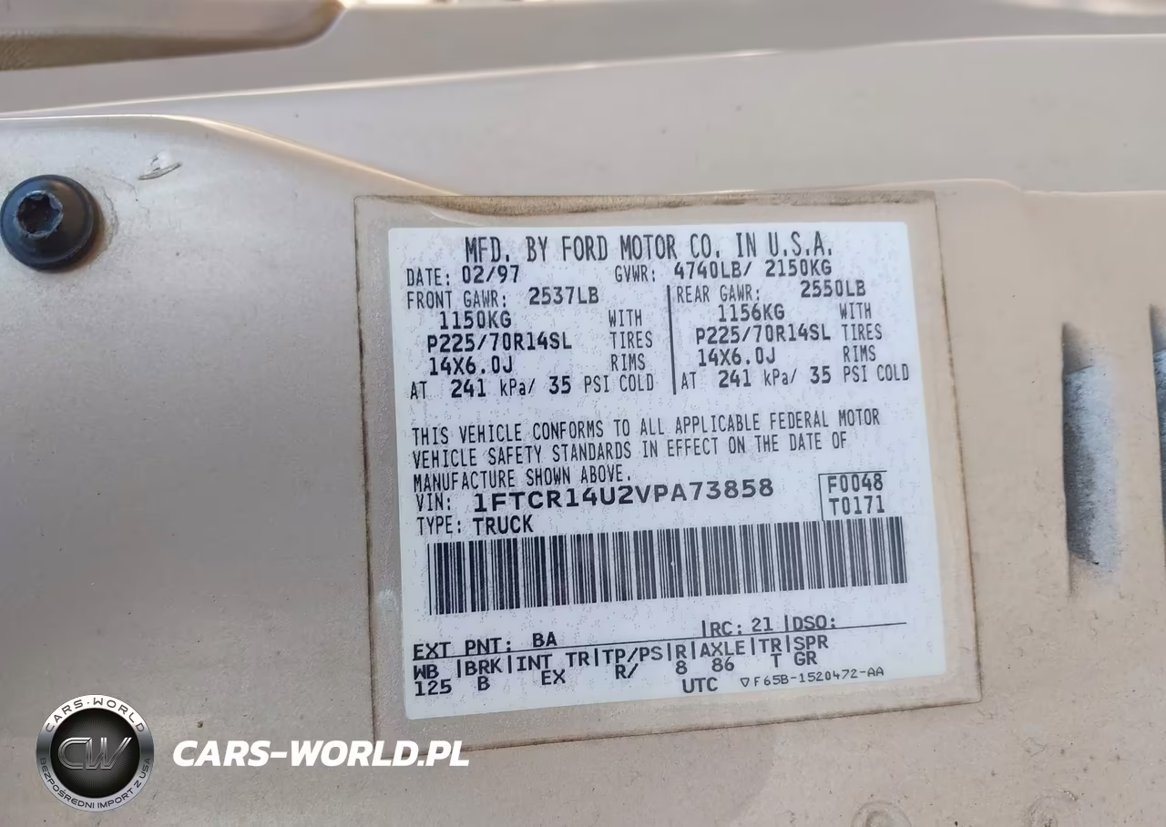 1997 Ford Ranger Splash-Xl-Xlt VIN:1FTCR14U2VPA73858 - 9
