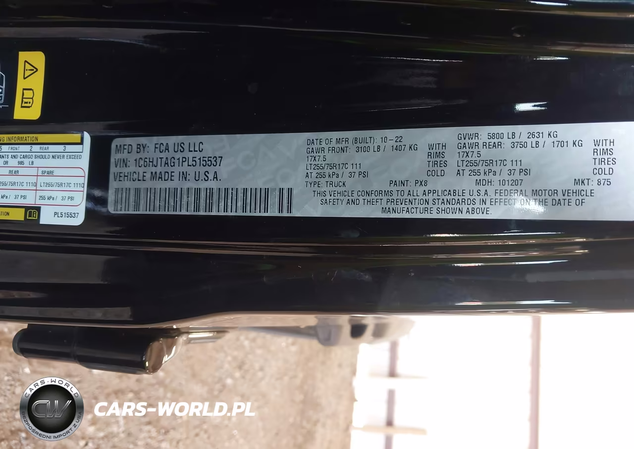 2023 Jeep Gladiator Willys 4X4 VIN:1C6HJTAG1PL515537 - 9