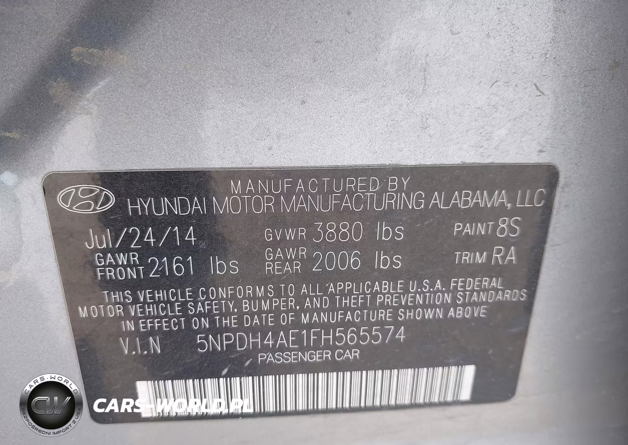2015 Hyundai Elantra Se VIN:5NPDH4AE1FH565574 - 9