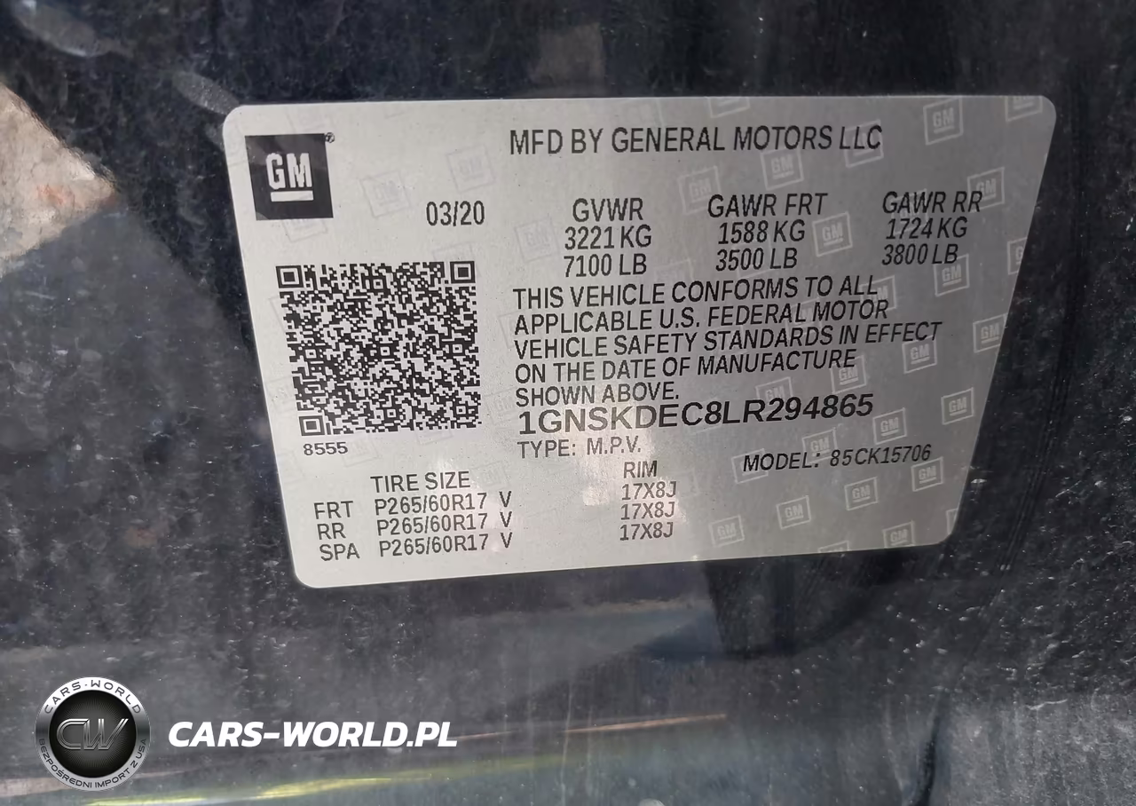 2020 Chevrolet Tahoe 4Wd Commercial Fleet VIN:1GNSKDEC8LR294865 - 9