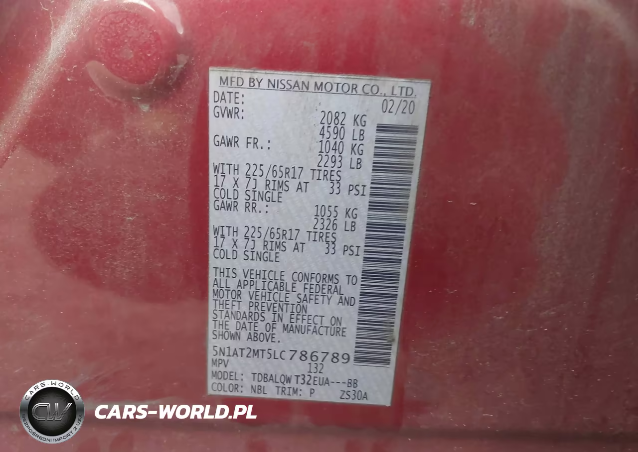 2020 Nissan Rogue Sv Fwd VIN:5N1AT2MT5LC786789 - 9