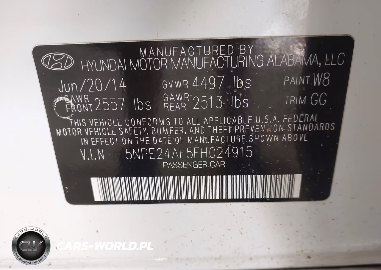 2015 Hyundai Sonata Se VIN:5NPE24AF5FH024915 - 9