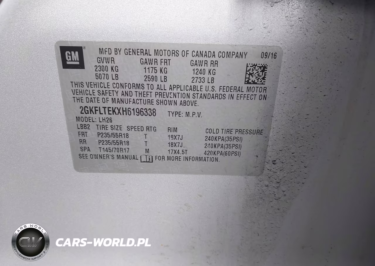 2017 GMC Terrain Sle-2 VIN:2GKFLTEKXH6196338 - 9