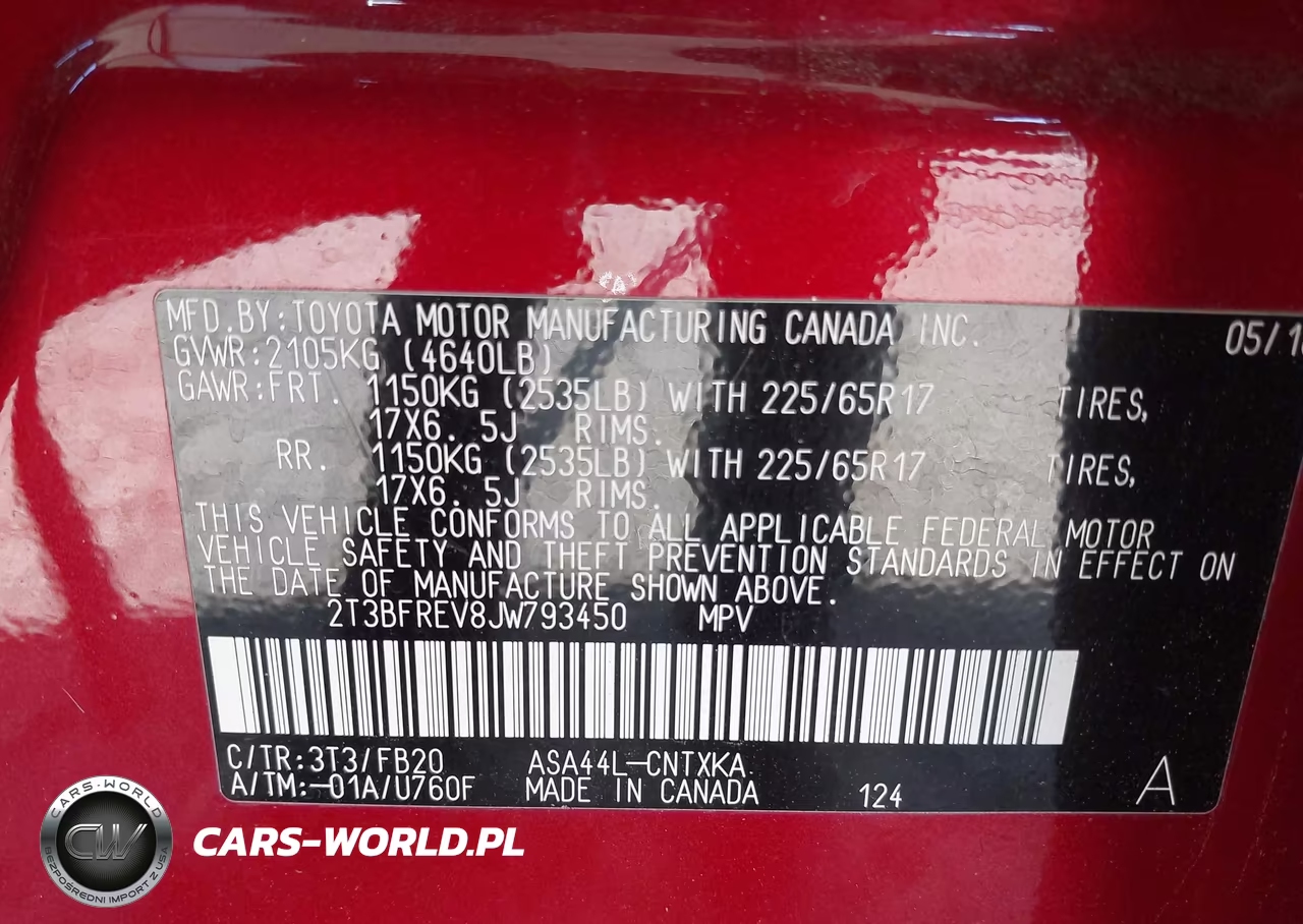 2018 Toyota Rav4 Le VIN:2T3BFREV8JW793450 - 9