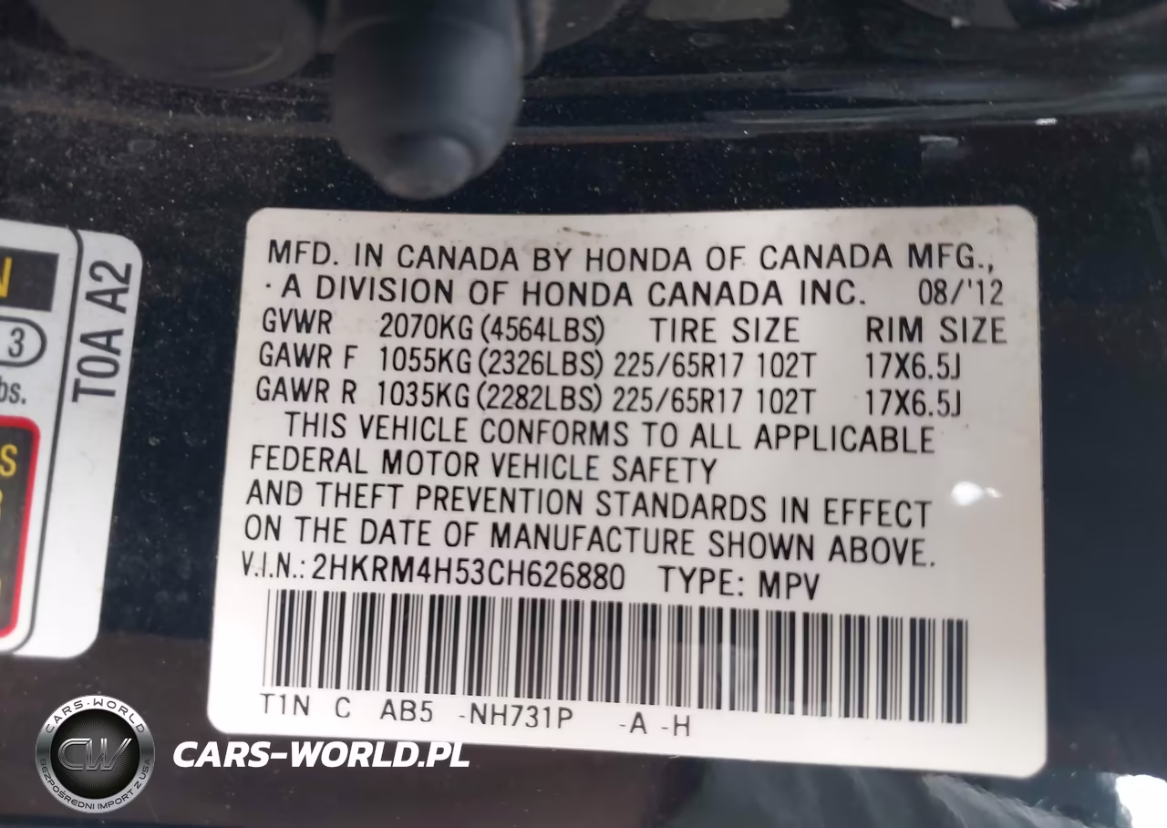 2012 Honda Cr-V Ex VIN:2HKRM4H53CH626880 - 9