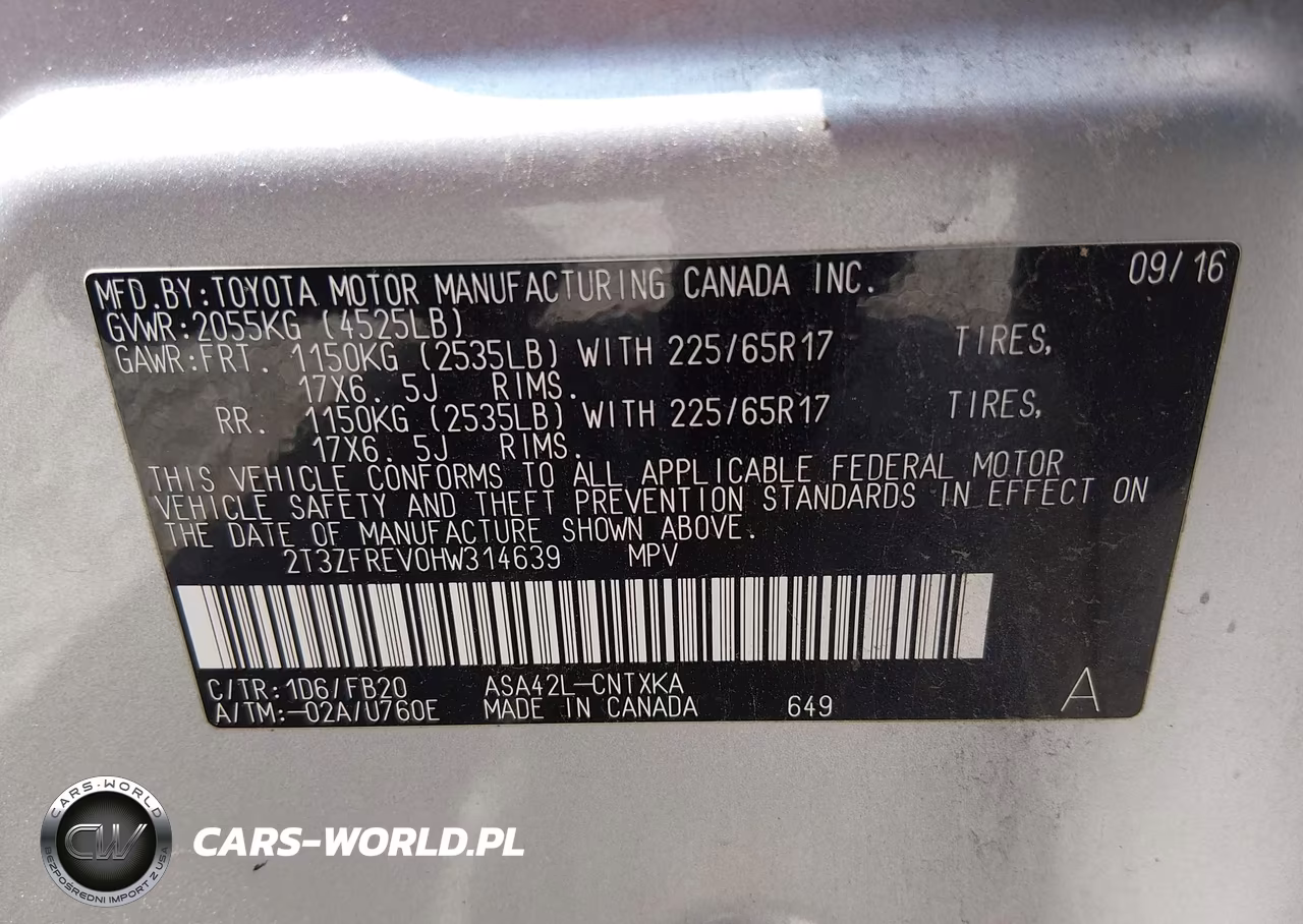2017 Toyota Rav4 Le VIN:2T3ZFREV0HW314639 - 9
