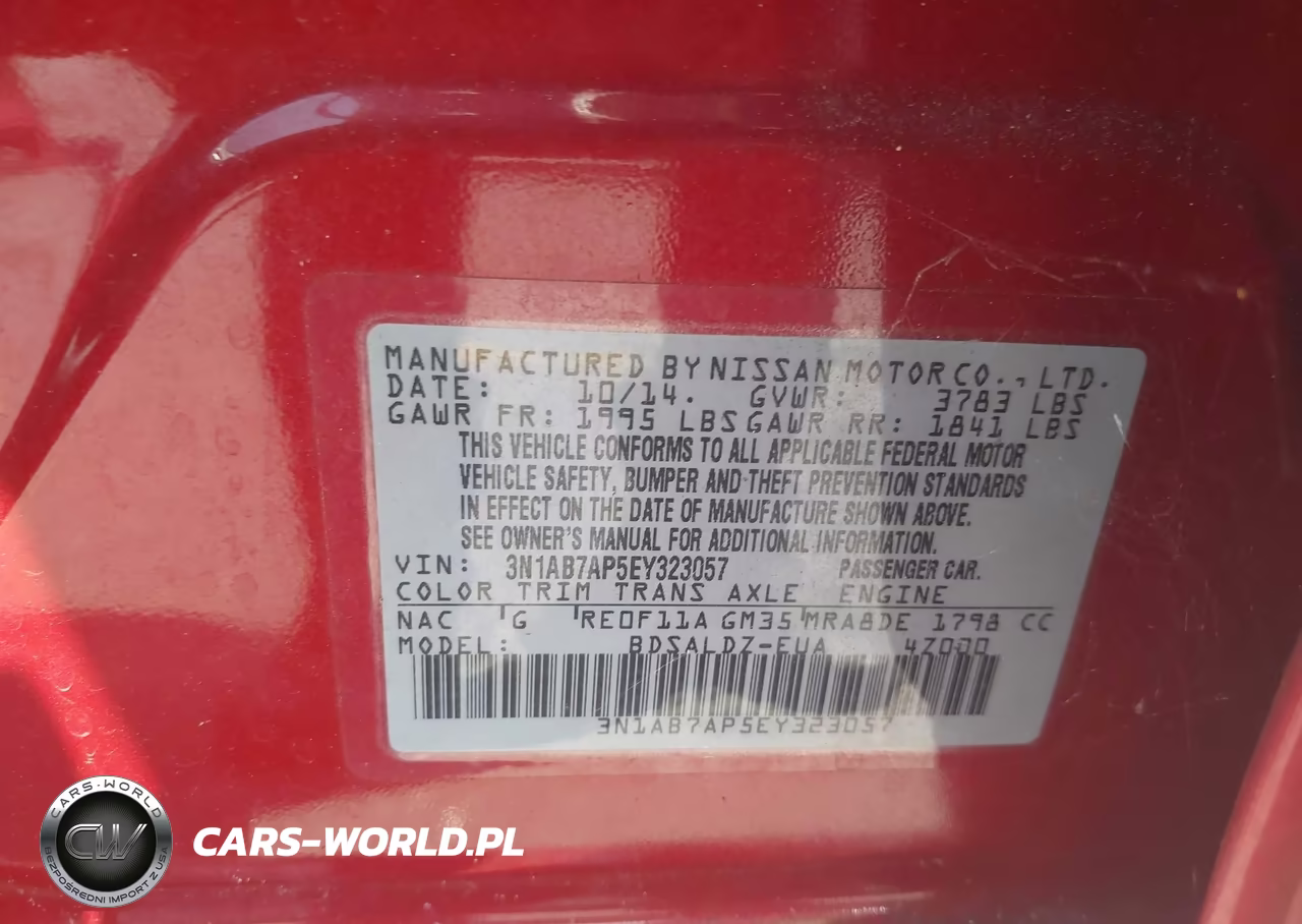 2014 Nissan Sentra Sv VIN:3N1AB7AP5EY323057 - 9