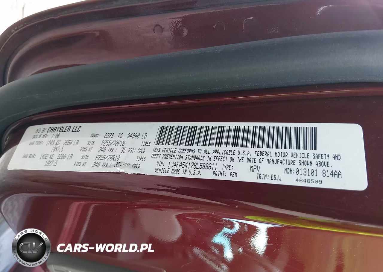 2008 Jeep Wrangler Sahara VIN:1J4FA54178L589611 - 9