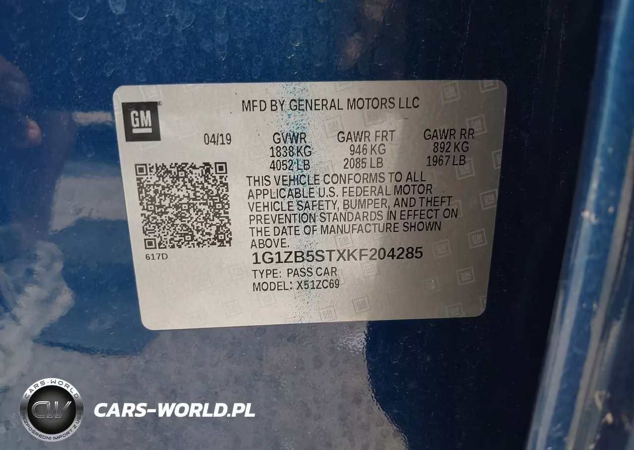 2019 Chevrolet Malibu 1Ls VIN:1G1ZB5STXKF204285 - 9