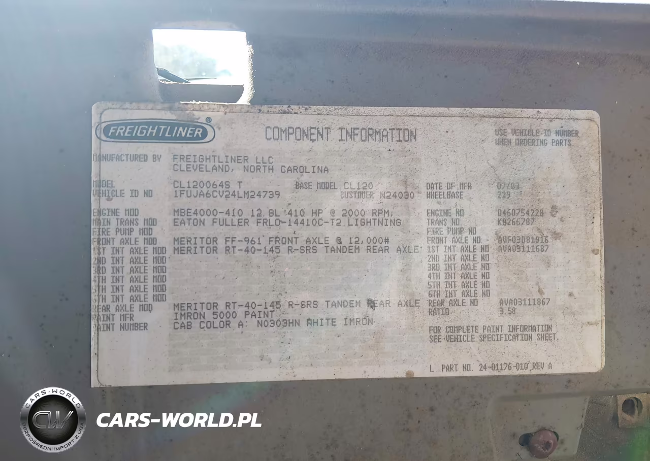 2004 Freightliner Conventional Columbia VIN:1FUJA6CV24LM24739 - 12