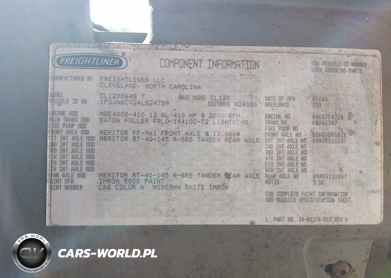 2004 Freightliner Conventional Columbia VIN:1FUJA6CV24LM24739 - 8