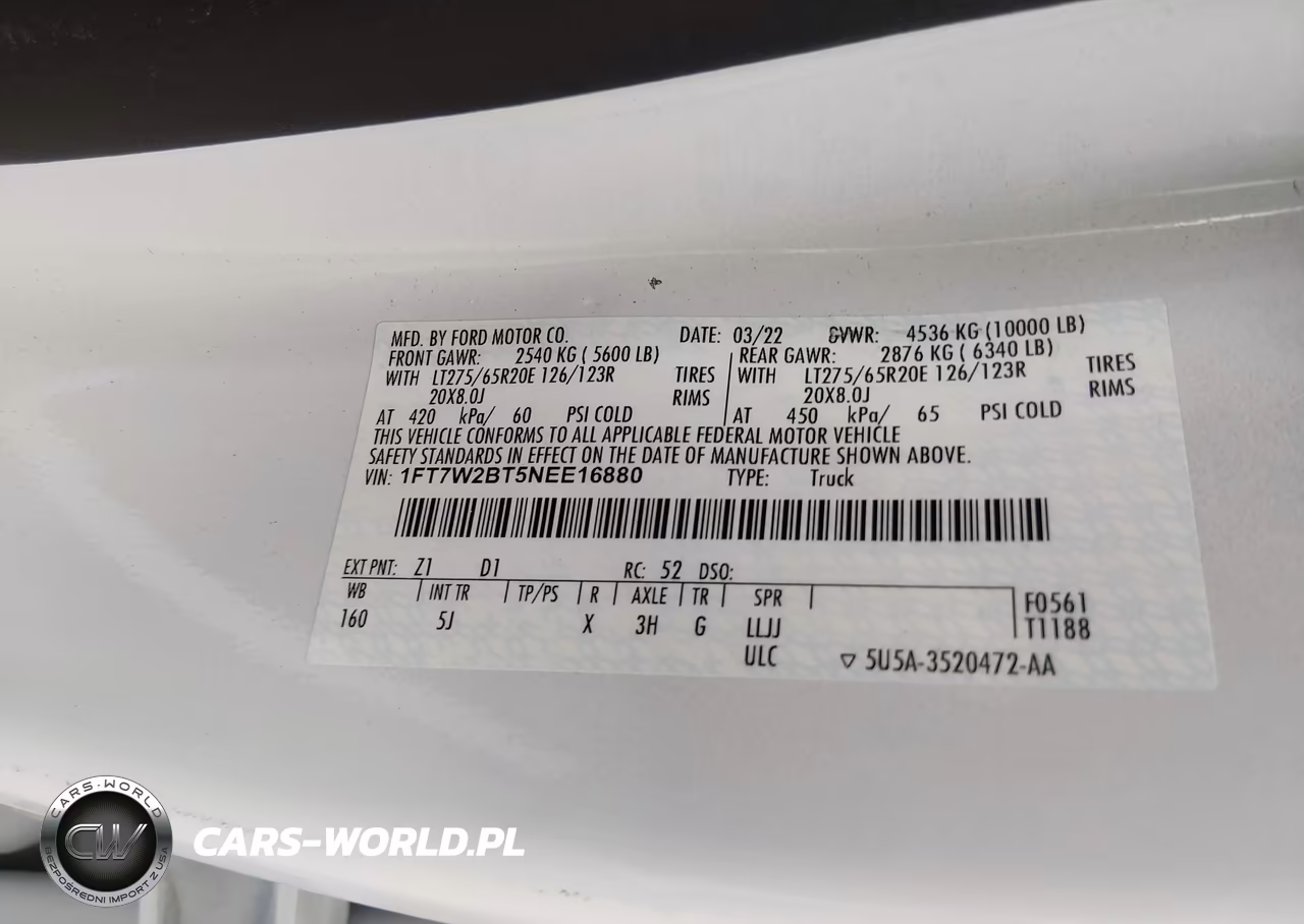 2022 Ford F-250 Lariat VIN:1FT7W2BT5NEE16880 - 9