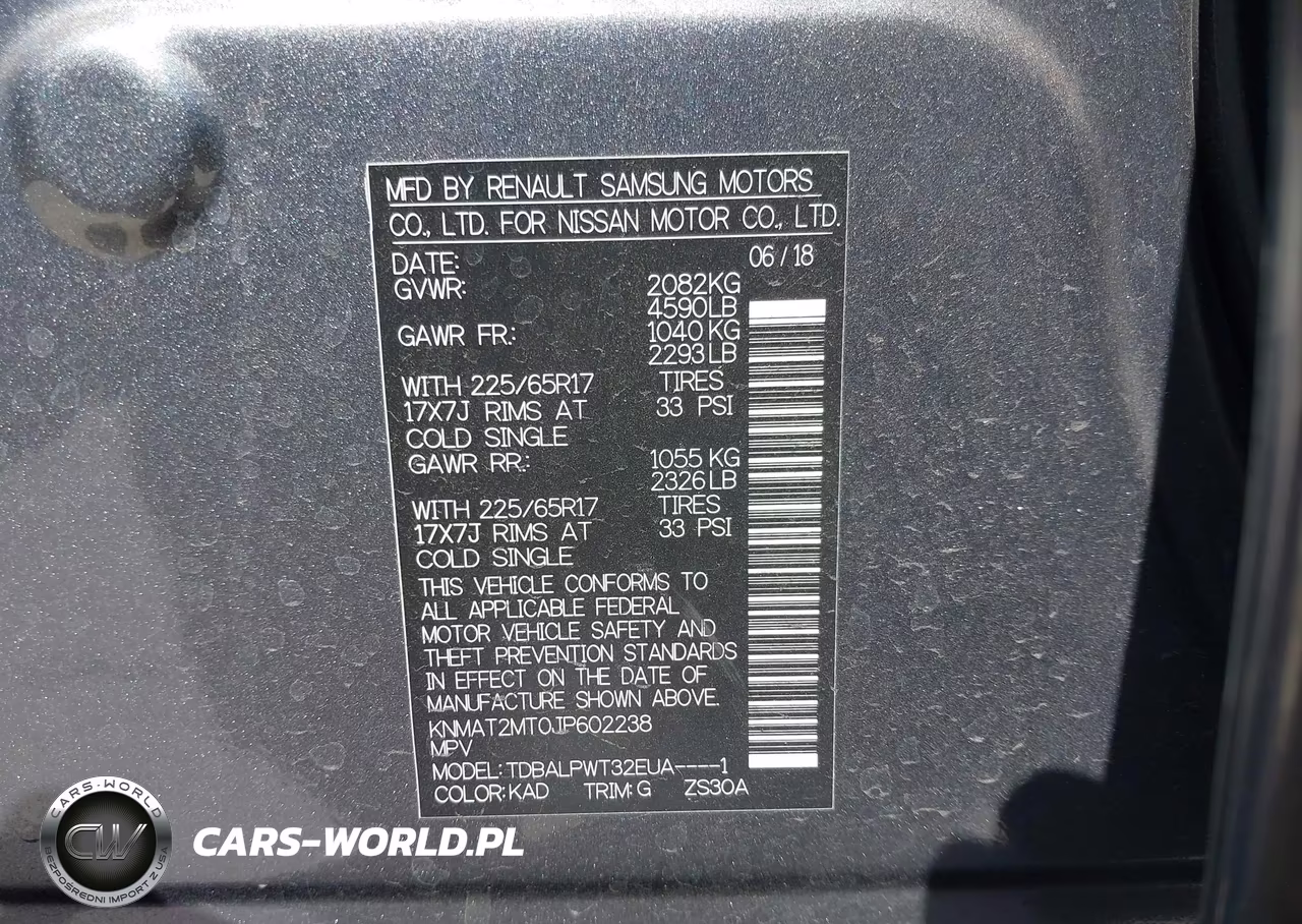 2018 Nissan Rogue S VIN:KNMAT2MT0JP602238 - 9