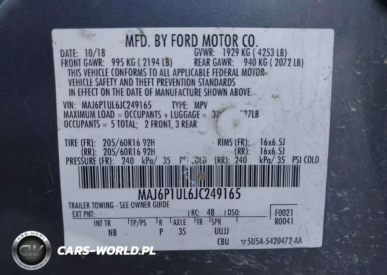 2018 Ford Ecosport Se VIN:MAJ6P1UL6JC249165 - 9