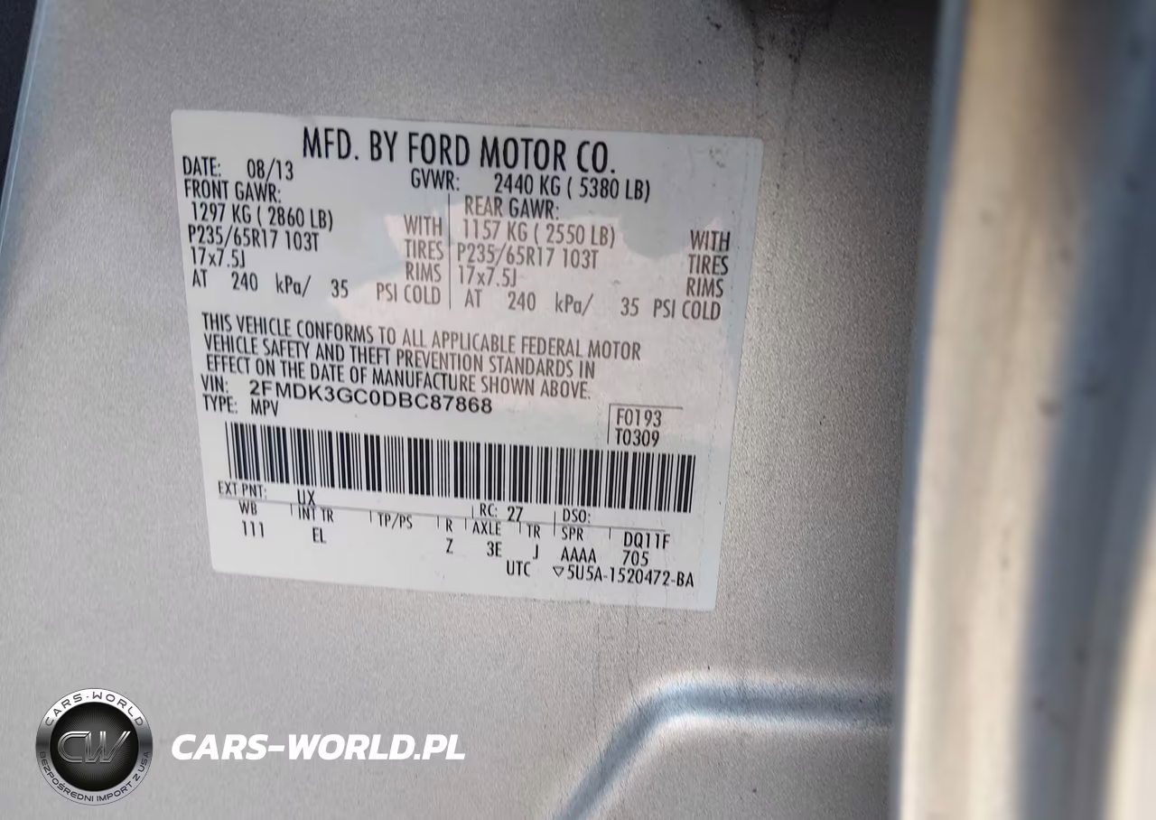 2013 Ford Edge Se VIN:2FMDK3GC0DBC87868 - 9