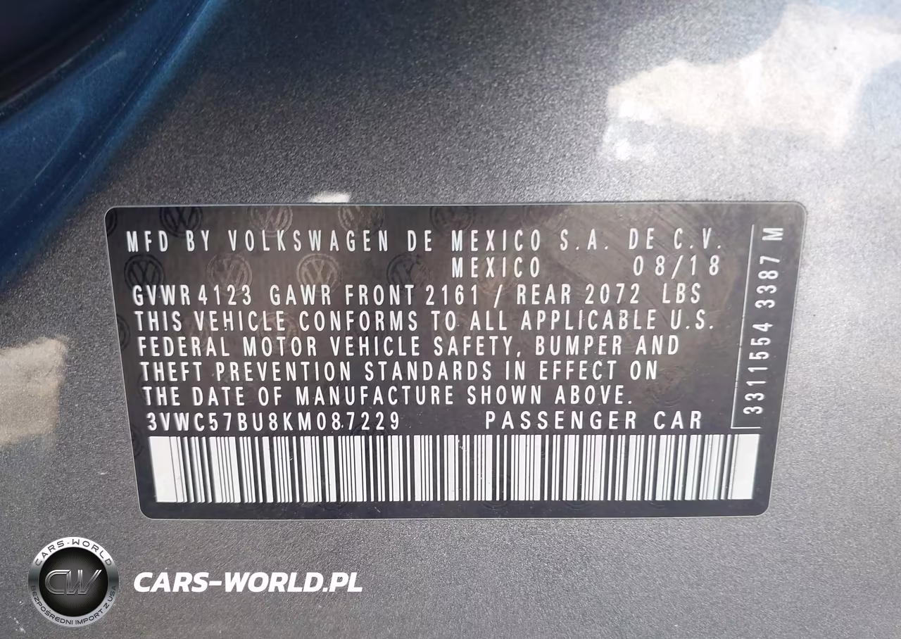 2019 Volkswagen Jetta 1.4T R-Line-1.4T S-1.4T Se VIN:3VWC57BU8KM087229 - 9