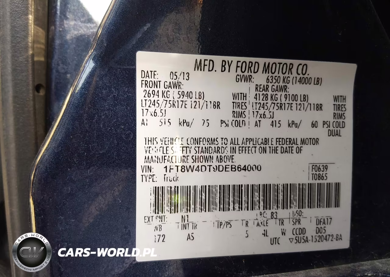 2013 Ford F-450 Xl VIN:1FT8W4DT9DEB64000 - 9