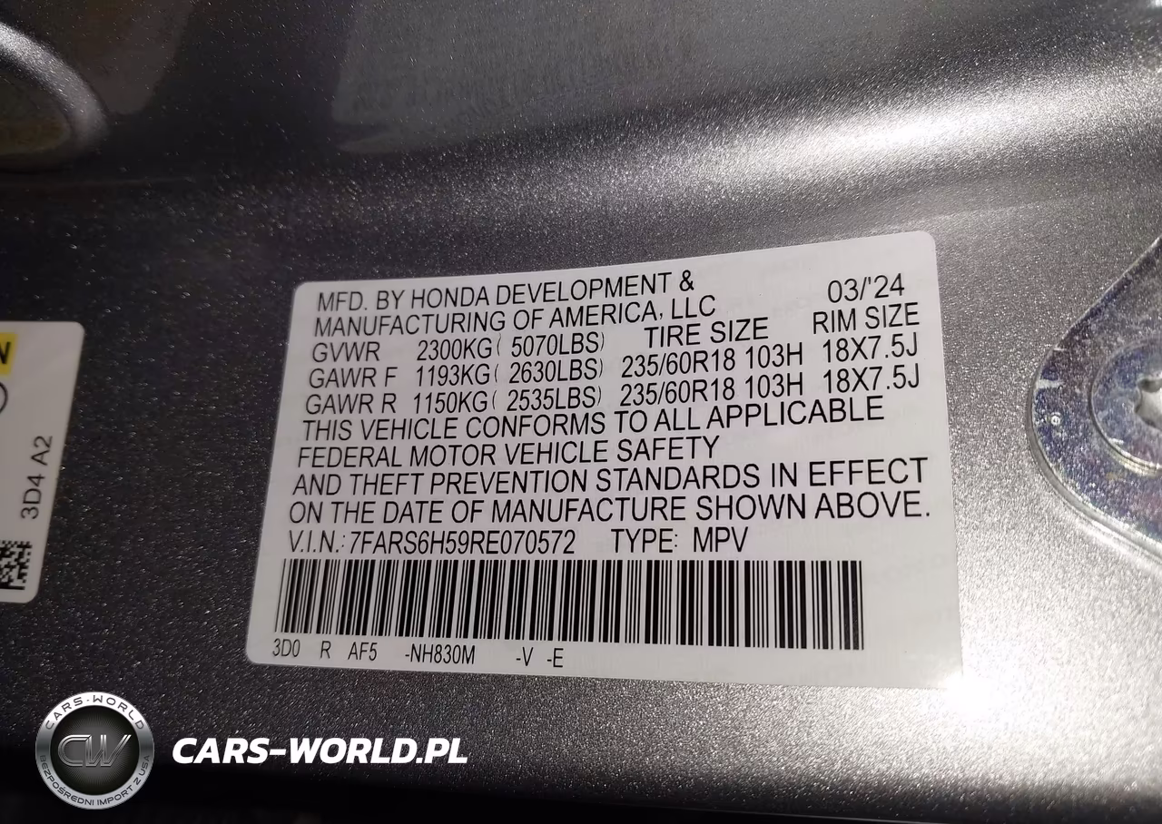 2024 Honda Cr-V Hybrid Sport VIN:7FARS6H59RE070572 - 9