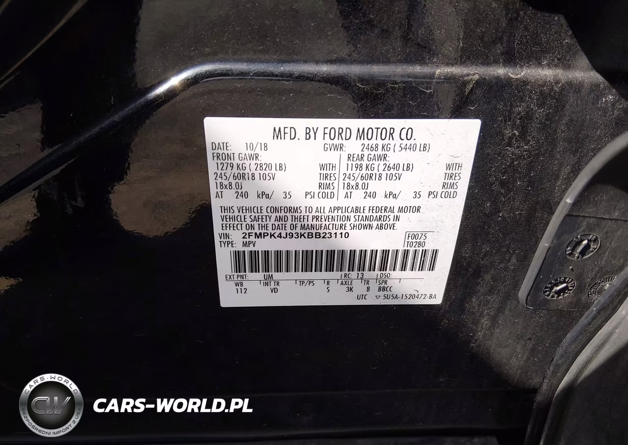 2019 Ford Edge Sel VIN:2FMPK4J93KBB23110 - 9