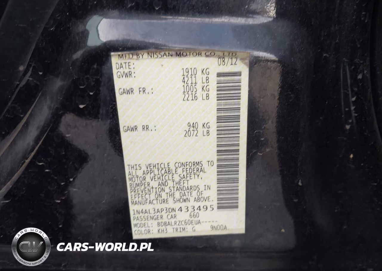 2013 Nissan Altima 2.5 S VIN:1N4AL3AP3DN433495 - 9
