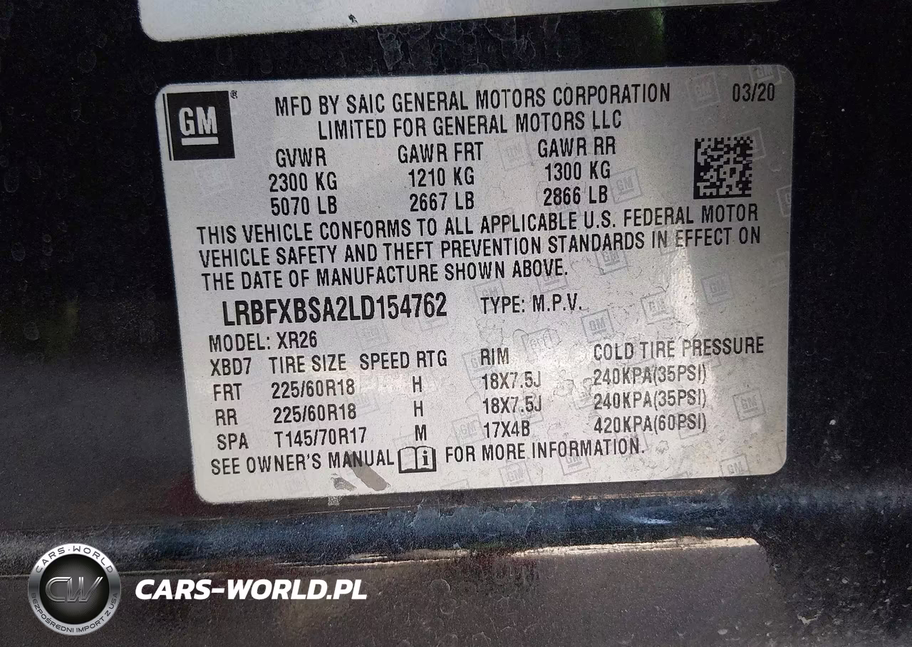 2020 Buick Envision Fwd Preferred VIN:LRBFXBSA2LD154762 - 9