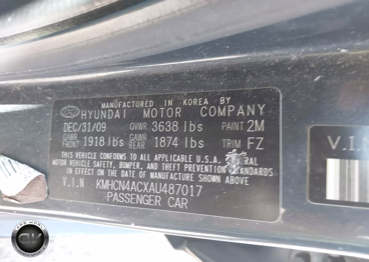 2010 Hyundai Accent Gls VIN:KMHCN4ACXAU487017 - 9