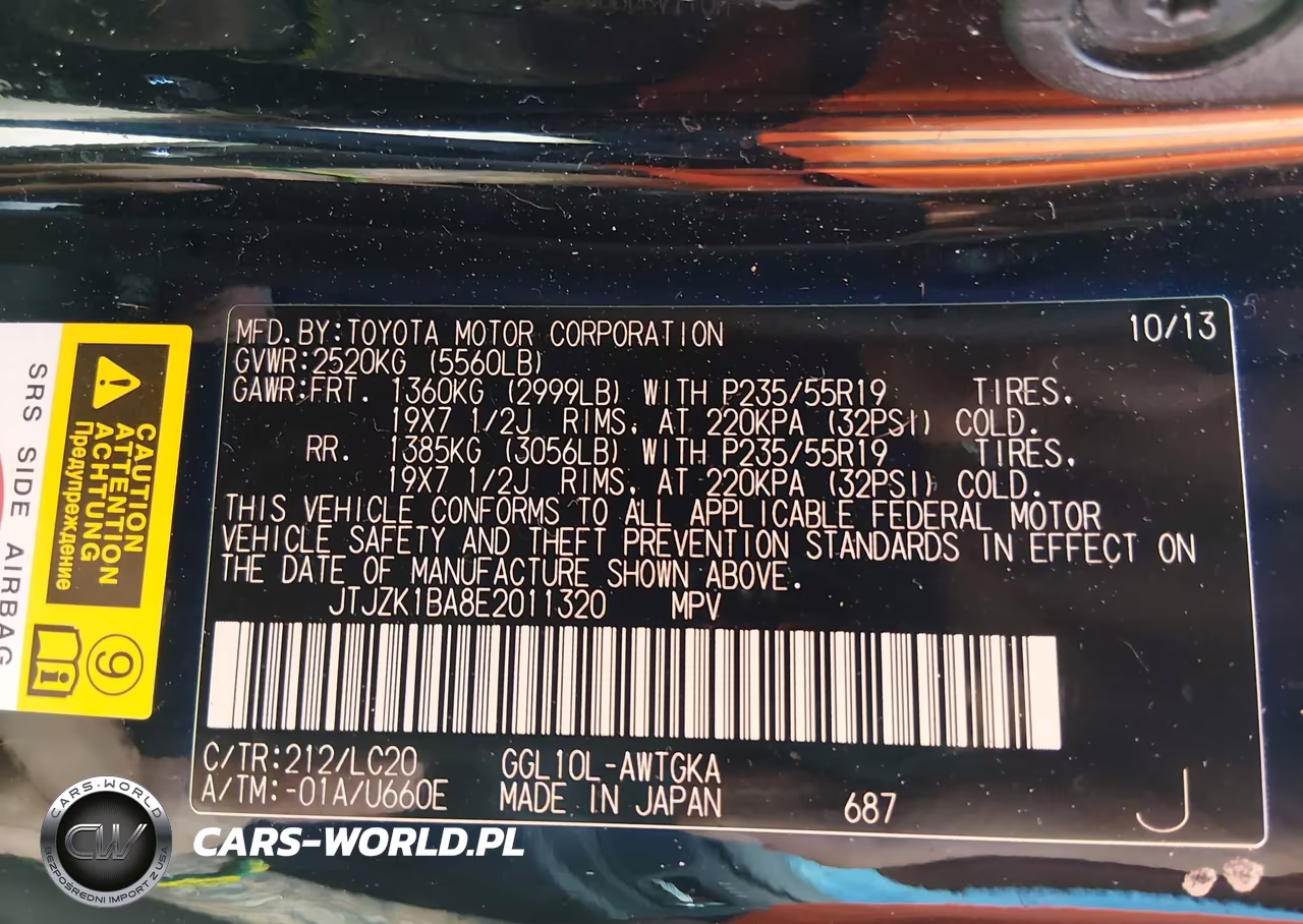 2014 Lexus Rx 350 VIN:JTJZK1BA8E2011320 - 9