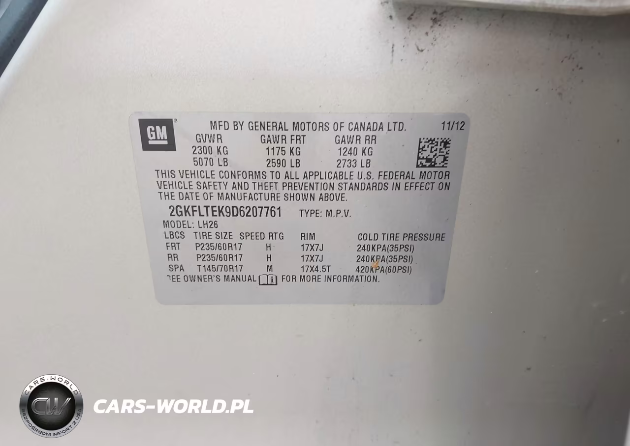 2013 GMC Terrain Sle-2 VIN:2GKFLTEK9D6207761 - 9