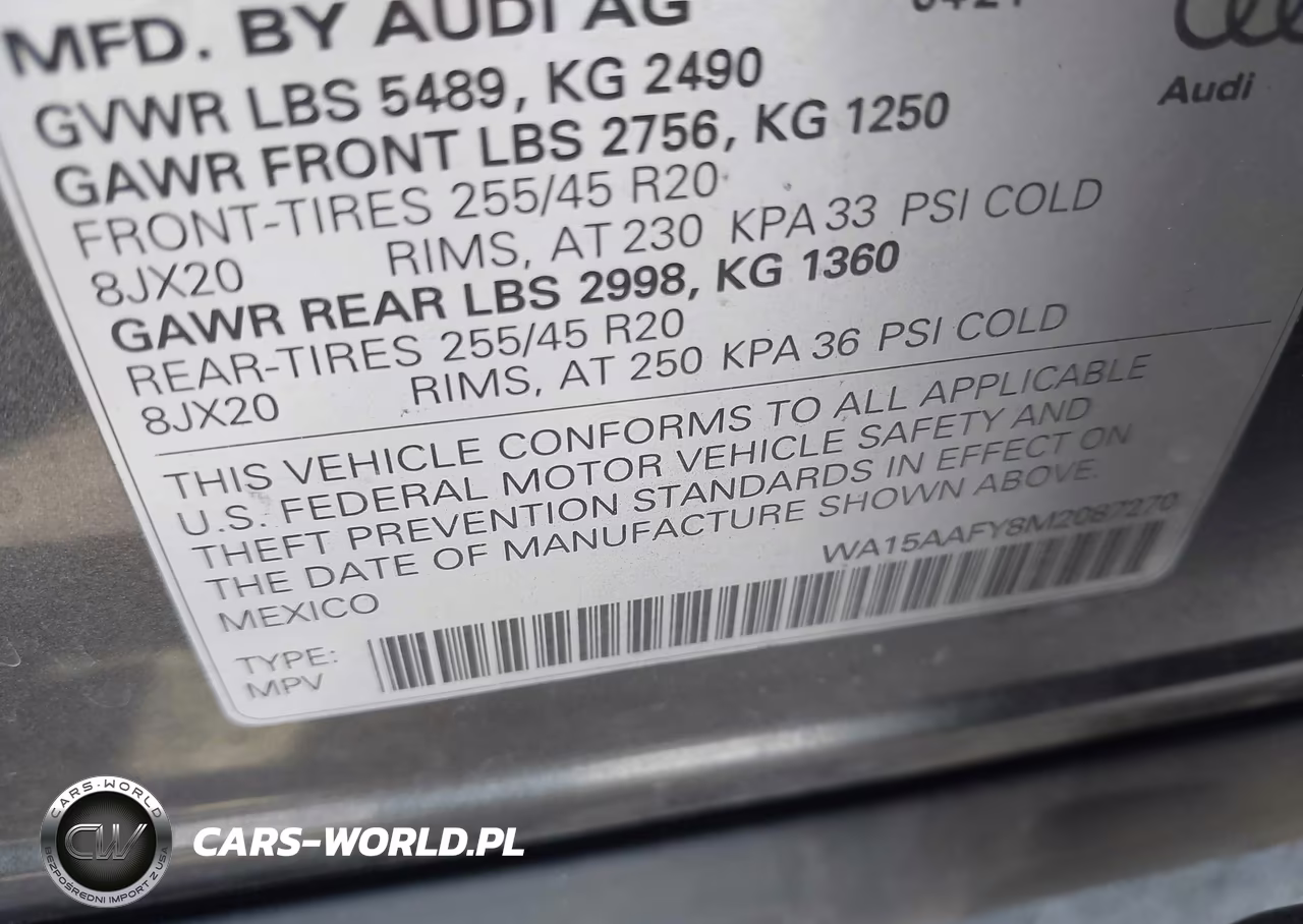 2021 Audi Q5 Sportback Premium Plus 45 Tfsi Quattro S Tronic VIN:WA15AAFY8M2087270 - 9