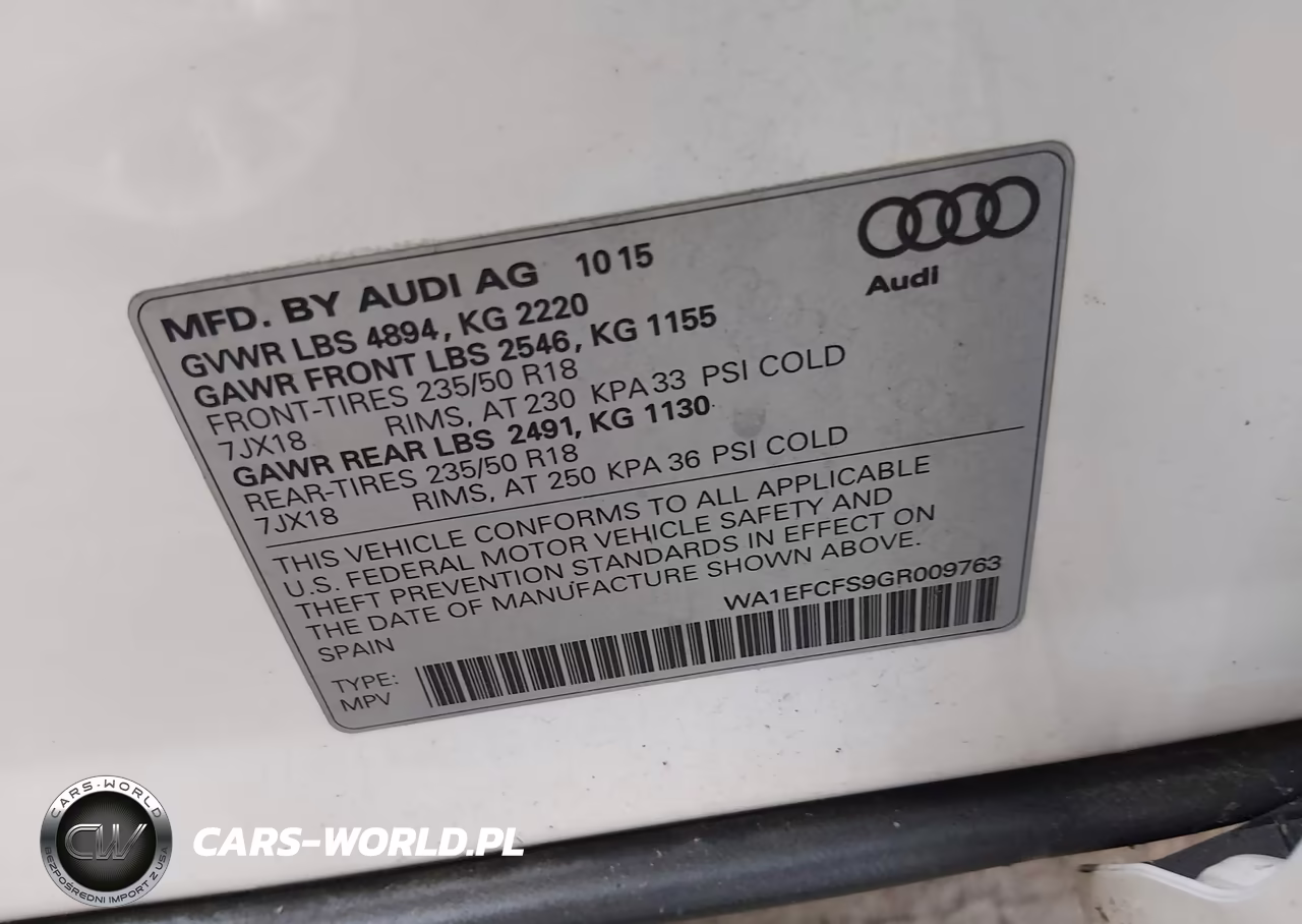 2016 Audi Q3 2.0T Premium Plus VIN:WA1EFCFS9GR009763 - 8