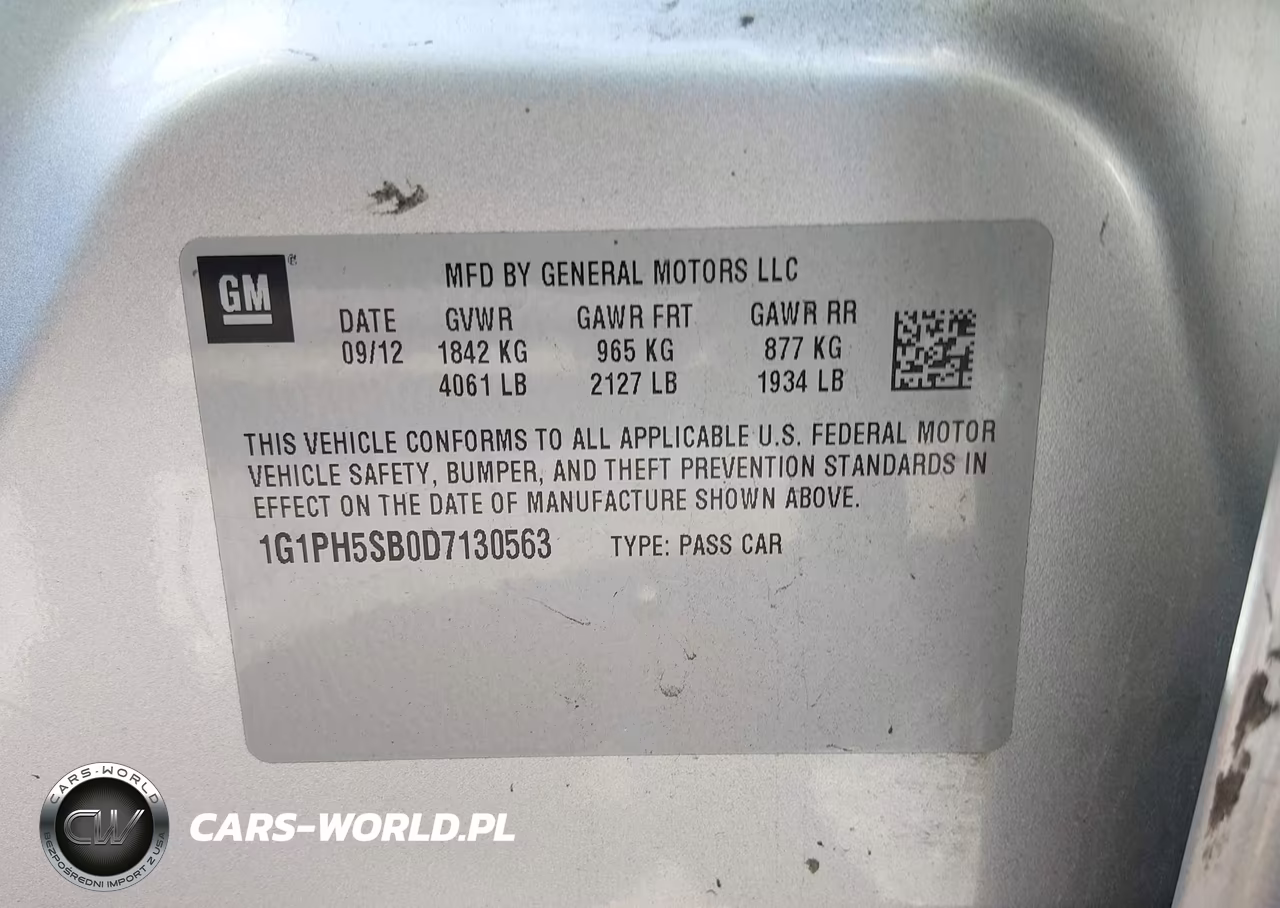 2013 Chevrolet Cruze Eco Auto VIN:1G1PH5SB0D7130563 - 9