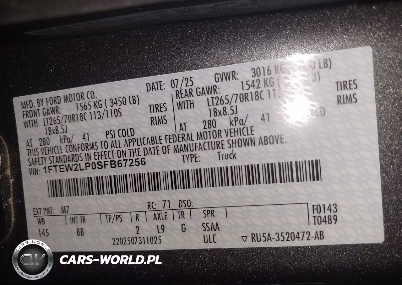 2025 Ford F-150 Stx VIN:1FTEW2LP0SFB67256 - 9