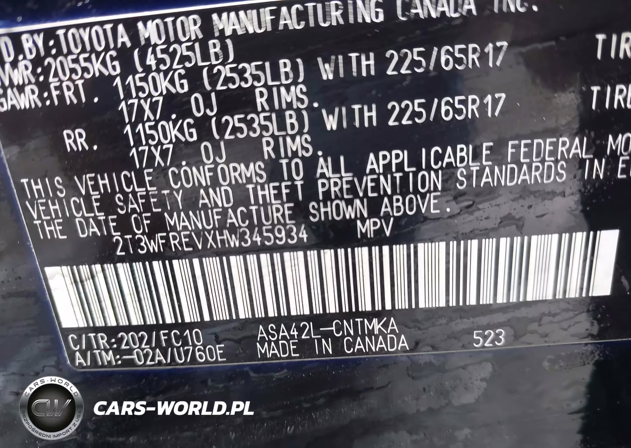 2017 Toyota Rav4 Xle VIN:2T3WFREVXHW345934 - 9