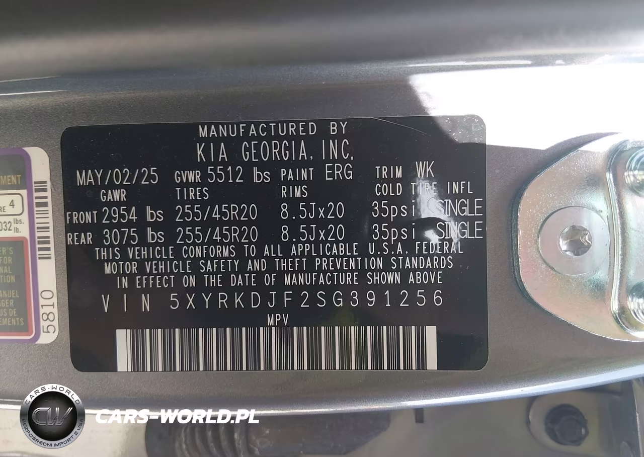 2025 Kia Sorento X-Line Sx VIN:5XYRKDJF2SG391256 - 9