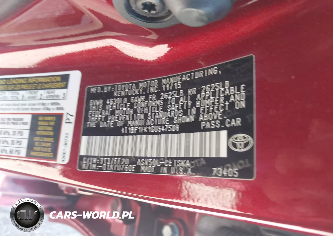 2016 Toyota Camry Se VIN:4T1BF1FK1GU547508 - 9