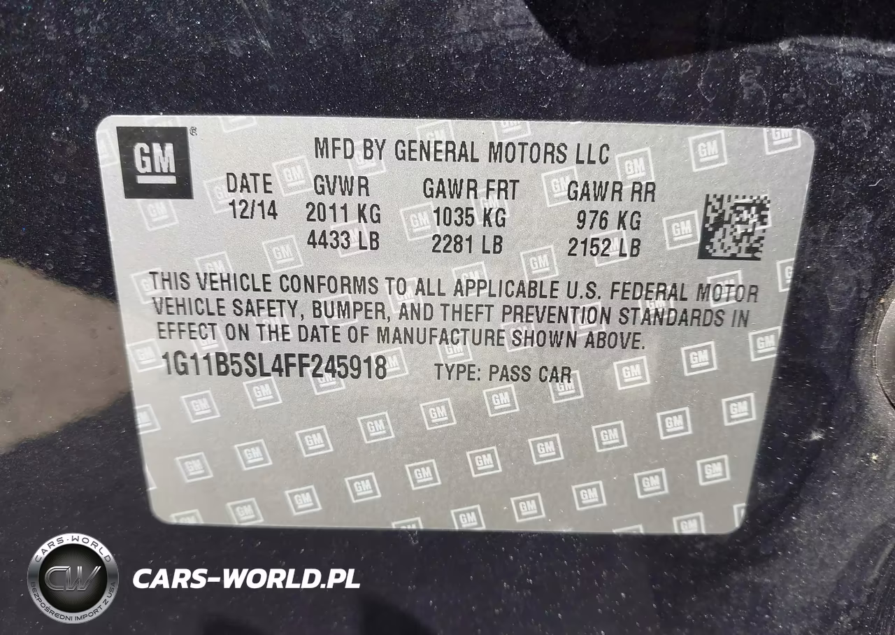 2015 Chevrolet Malibu Ls VIN:1G11B5SL4FF245918 - 9