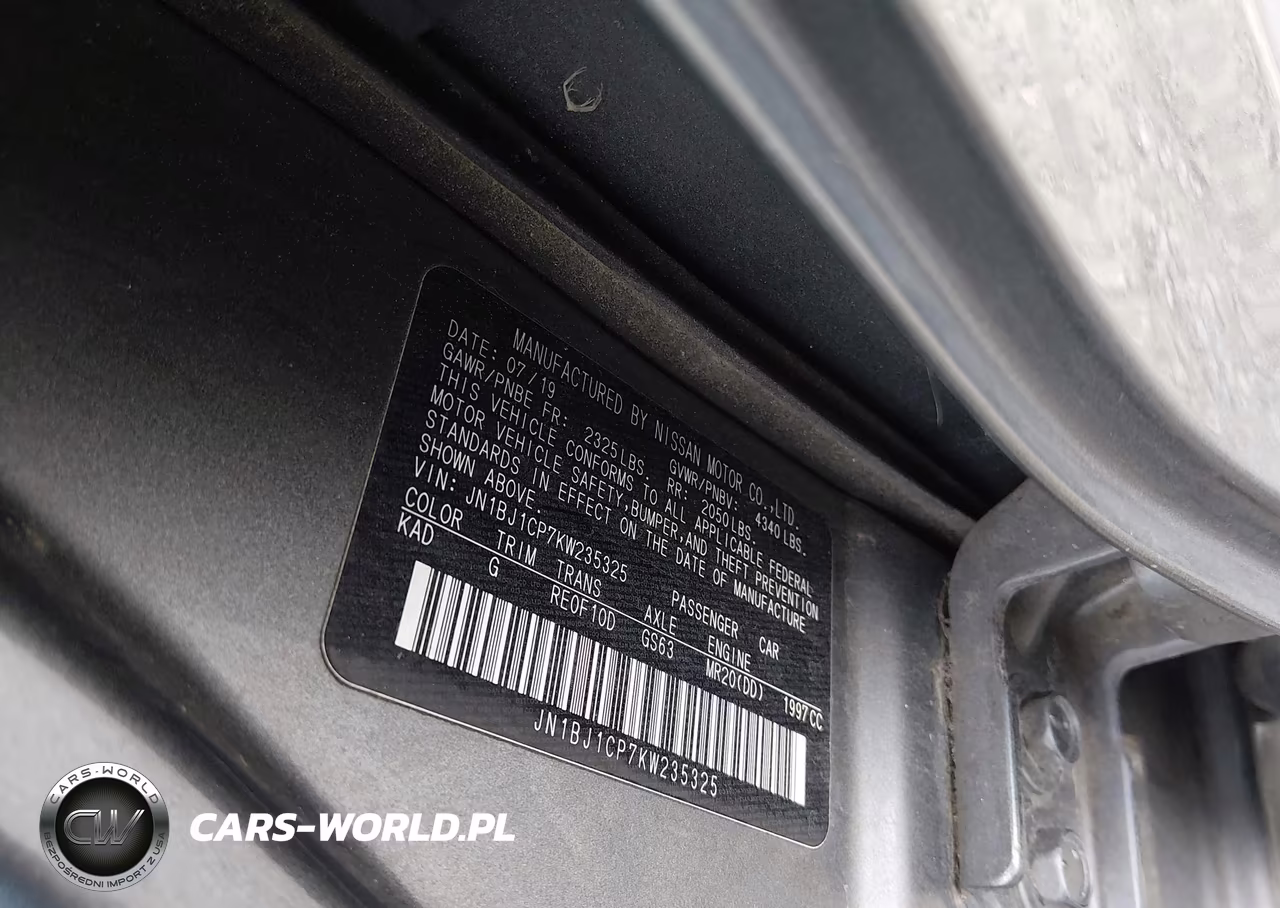 2019 Nissan Rogue Sport S VIN:JN1BJ1CP7KW235325 - 9