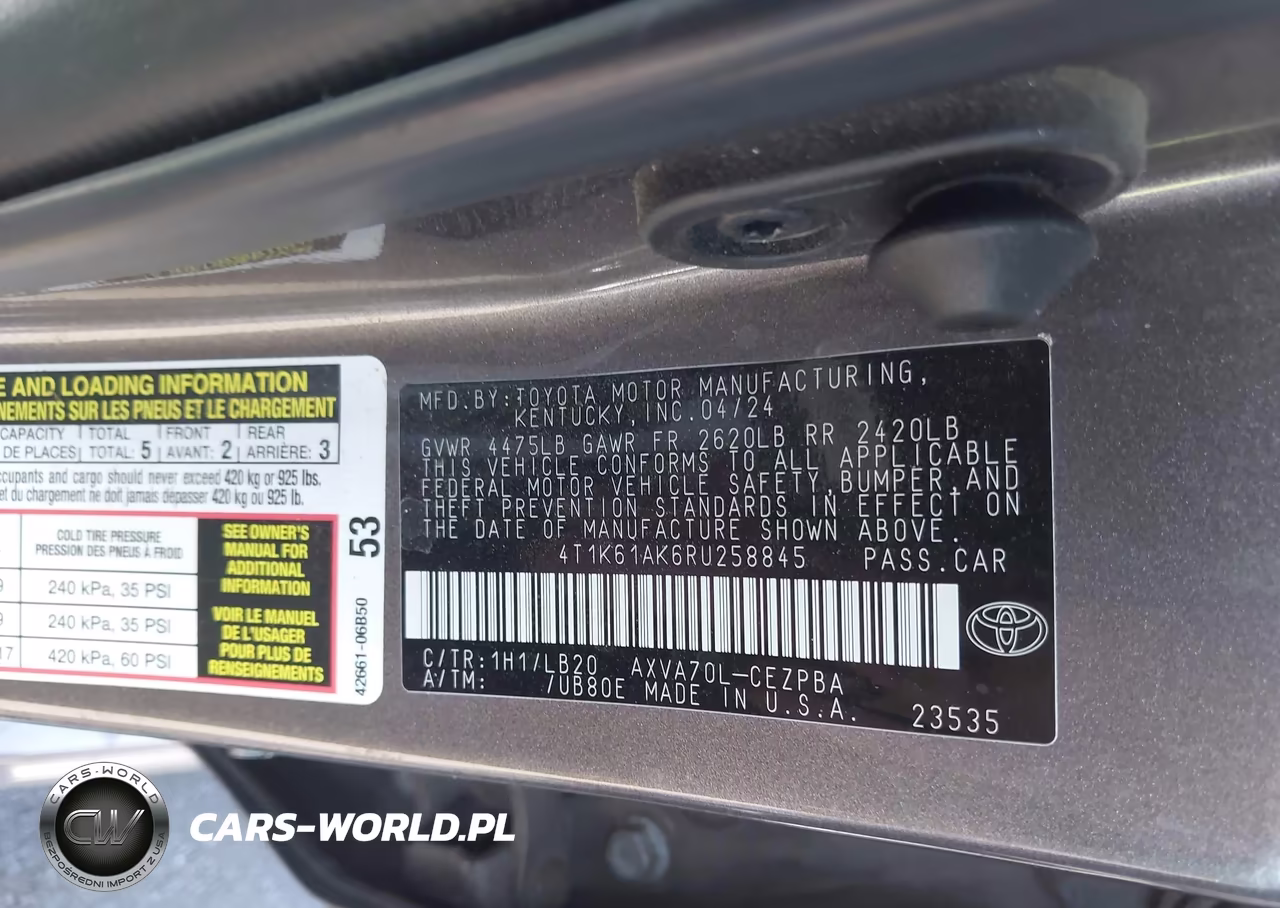 2024 Toyota Camry Xse VIN:4T1K61AK6RU258845 - 9