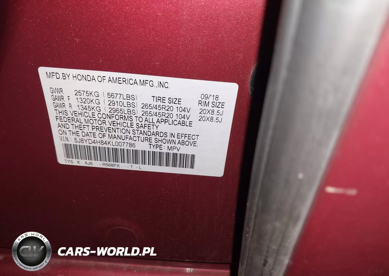 2019 Acura Mdx Advance Pkg VIN:5J8YD4H84KL007786 - 9
