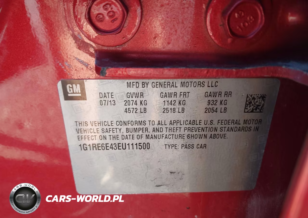 2014 Chevrolet Volt VIN:1G1RE6E43EU111500 - 9