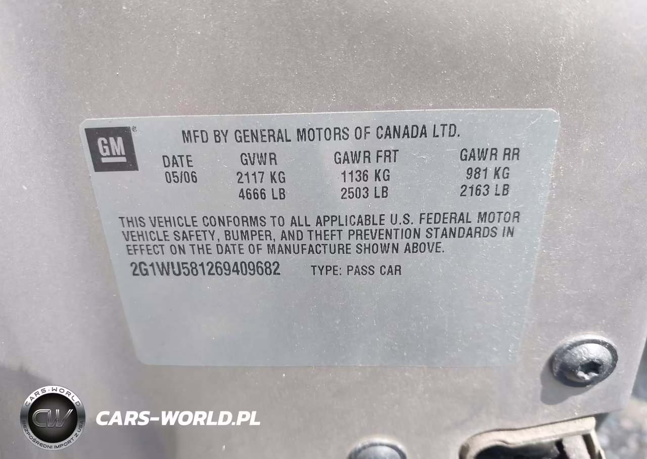 2006 Chevrolet Impala Ltz VIN:2G1WU581269409682 - 9