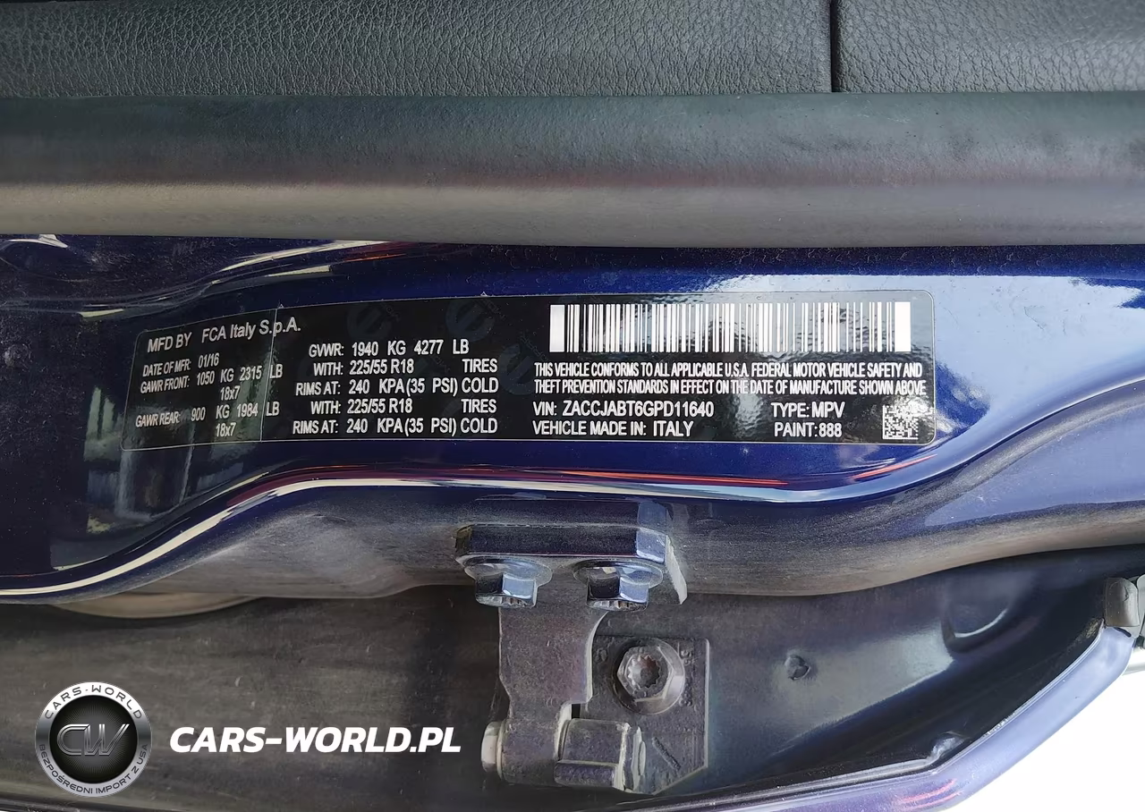 2016 Jeep Renegade Latitude VIN:ZACCJABT6GPD11640 - 9
