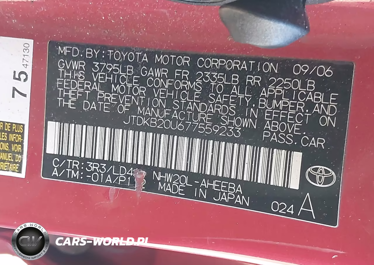 2007 Toyota Prius VIN:JTDKB20U677559233 - 9