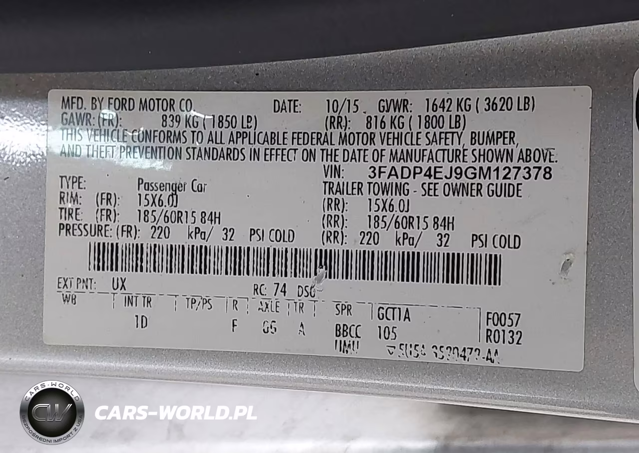 2016 Ford Fiesta Se VIN:3FADP4EJ9GM127378 - 9