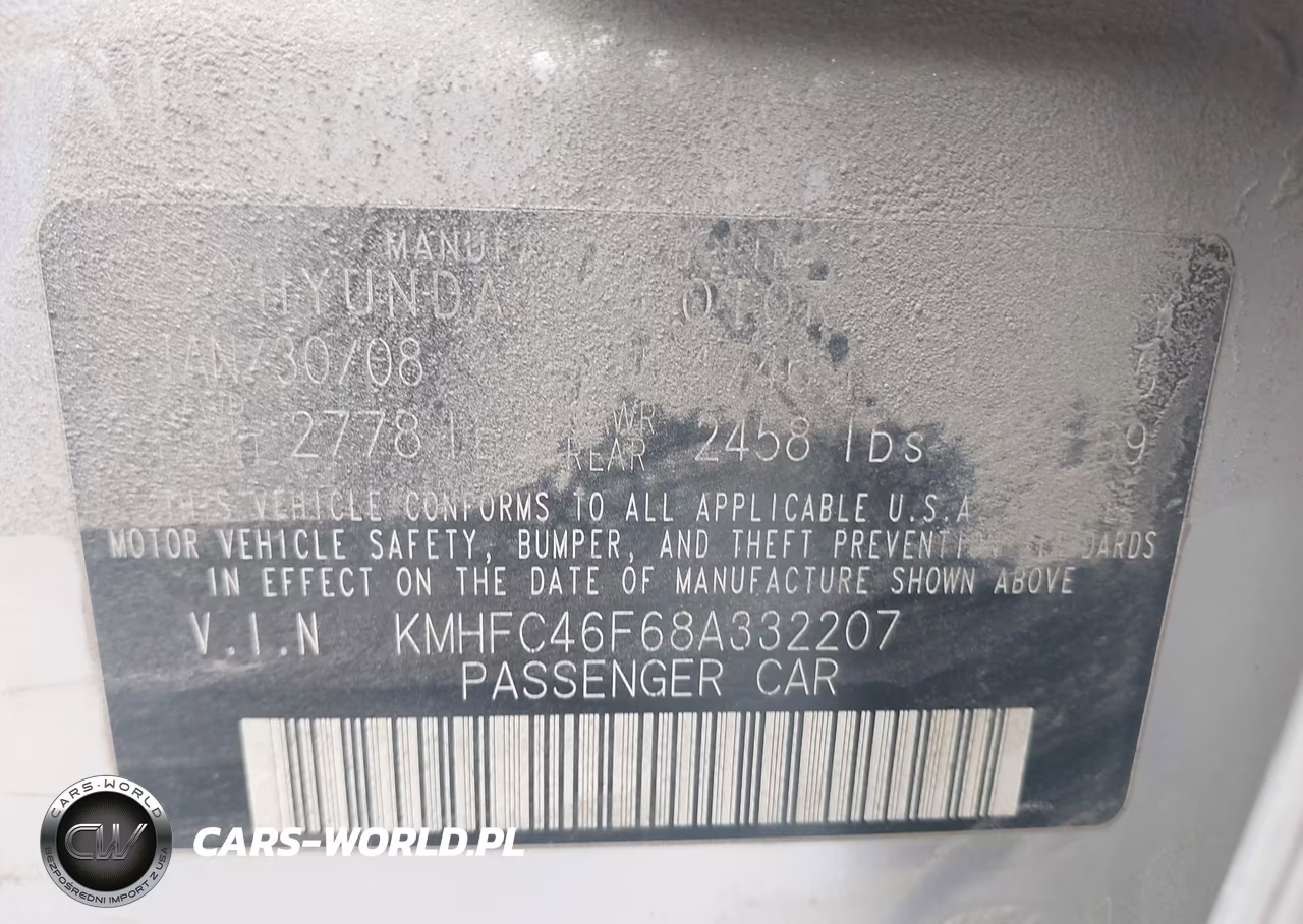 2008 Hyundai Azera Limited VIN:KMHFC46F68A332207 - 9